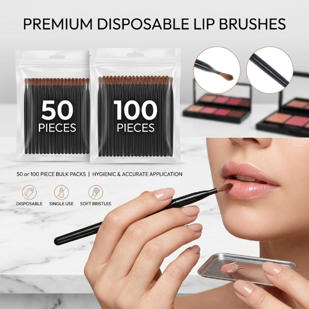 Beauty Makeup Tool - 50/100pcs Disposable Lip Brush Set Lipstick
