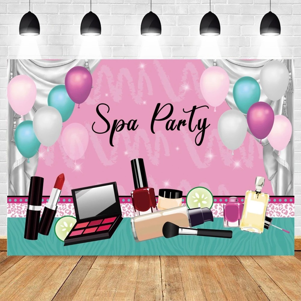 Spa Party Themed Backdrop for  - đánh giá và giá Beauty Makeup Background