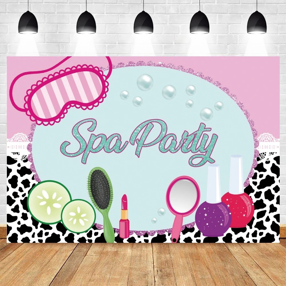 Spa Party Themed Backdrop for  - đánh giá và giá Beauty Makeup Background