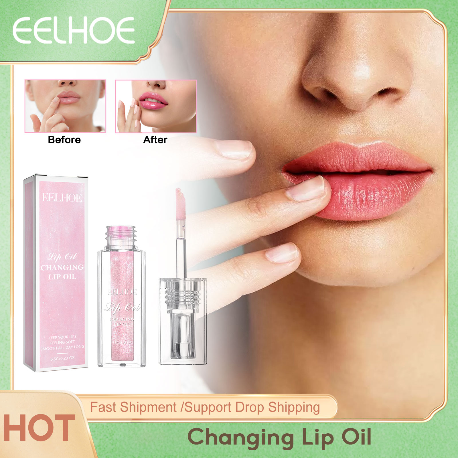 EELHOE Color Changing Lip Oil  - đánh giá và giá Lip Gloss Plumping