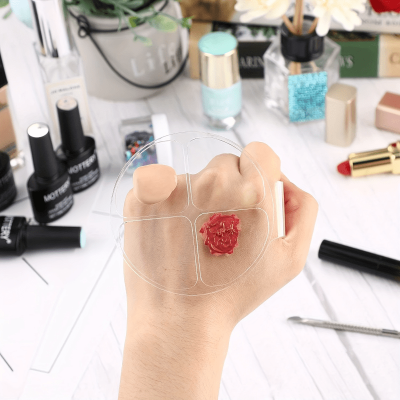 Acrylic Round Four Grid Color  - đánh giá và giá Beauty Makeup Tool
