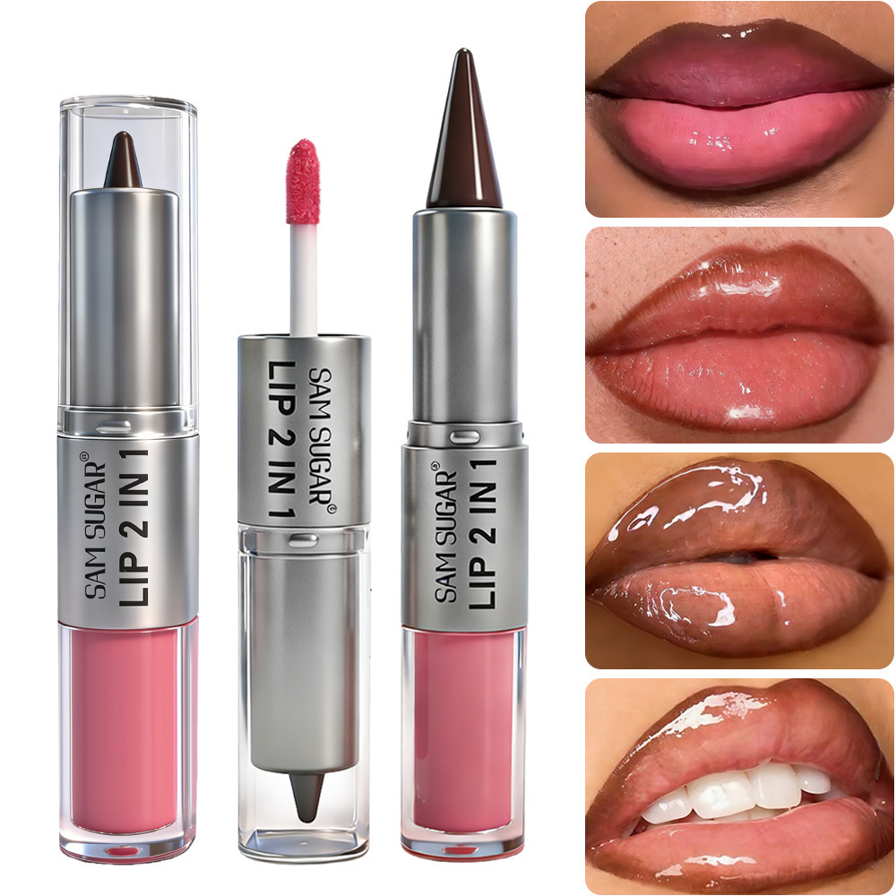 2 in 1 Lip Liner & Lip Gloss,  - đánh giá và giá Lip Gloss Plumping